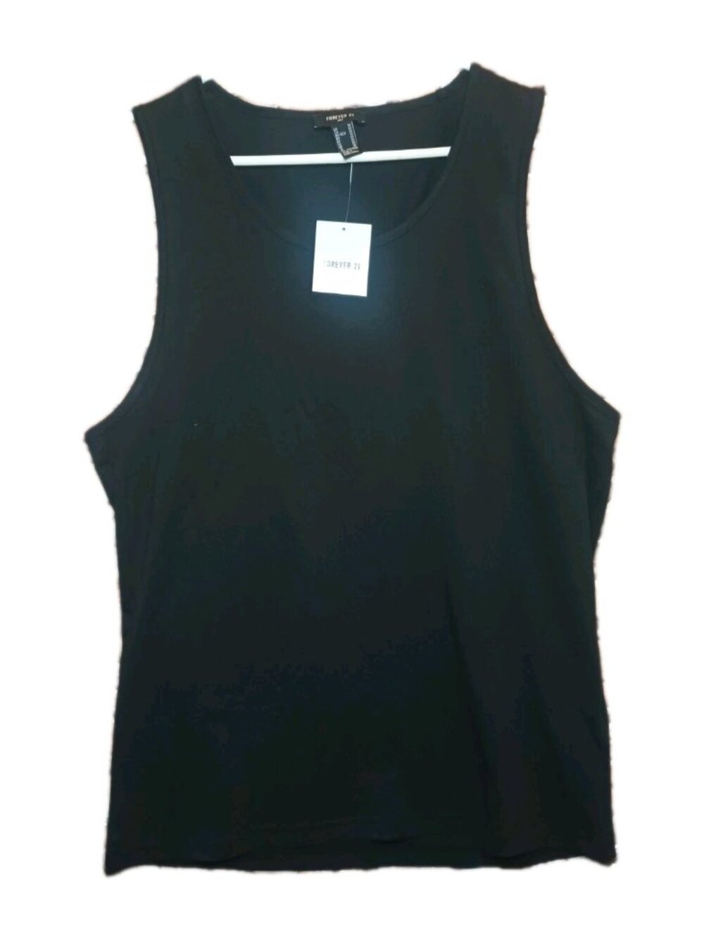 H&M Regular Fit Coupe Standard Black Medium Tank Top Sleeveless Stretch NWT